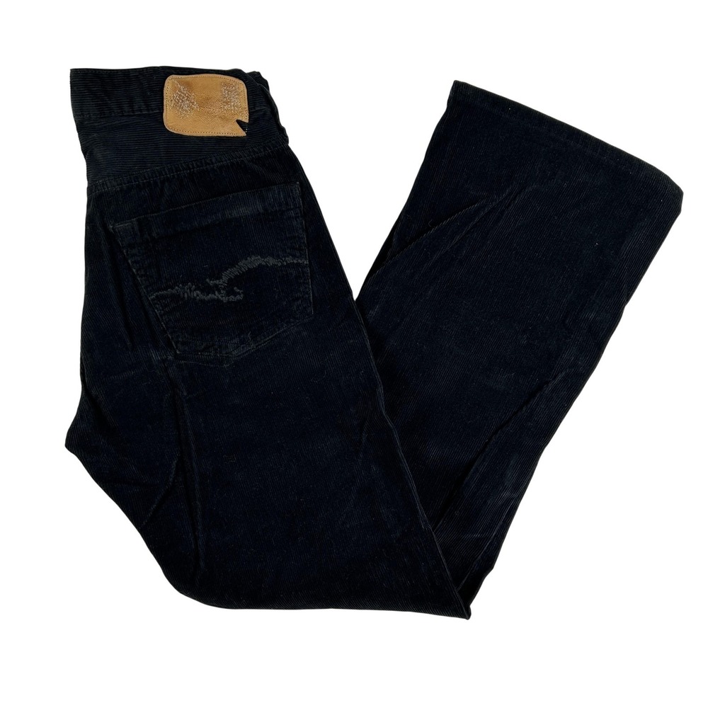 Earnest Sewn Pants Mens‎ 31x30 Black Corduroy 5-Pocket Straight Leg Made USA